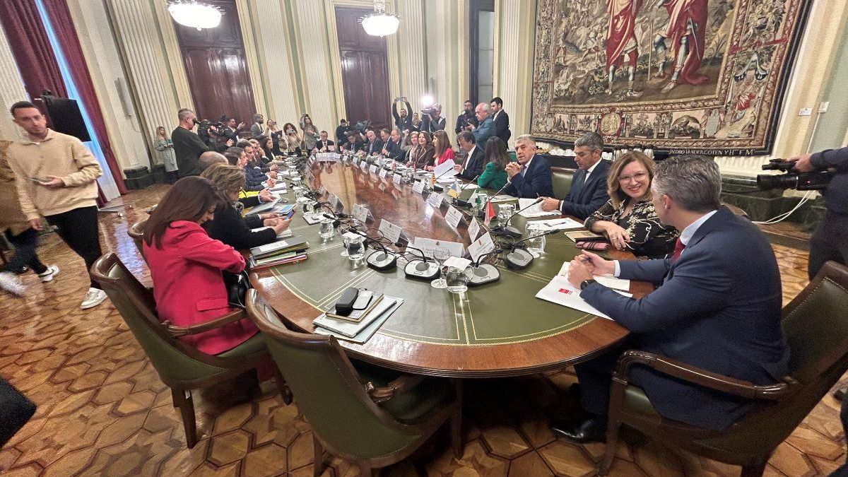 La consejera Mercedes Morán en la reunión celebrada esta mañana en Madrid.