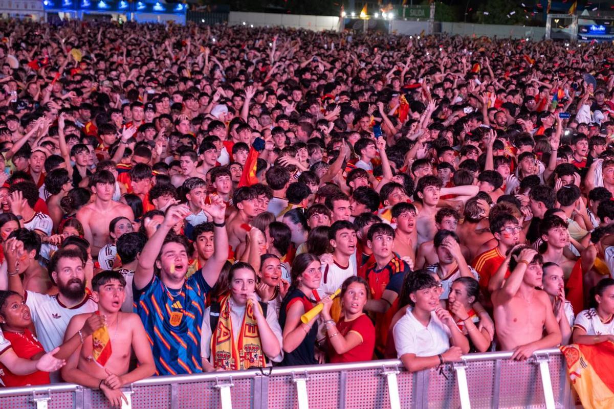 La final del Mundial en Mallorca: La 'fan zone' de España en Son Fusteret