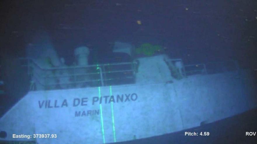 El arrastrero de Marín, en el fondo del mar donde naufragó. | Ciaim