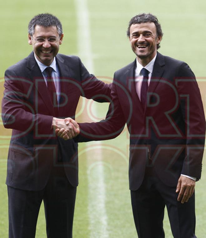 Las mejores imágenes de la presentación de Luis Enrique como entrenador del Barça