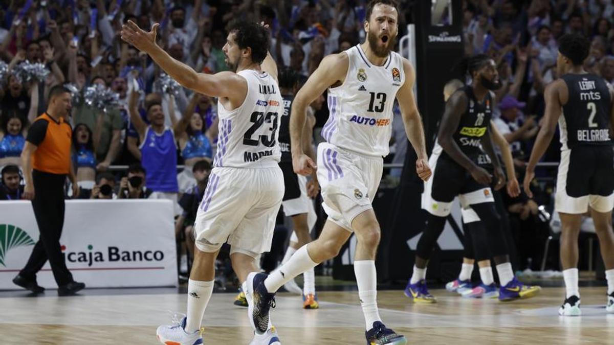 Sergio Llull y el 'Cacho' Rodríguez, la veteranía que siempre asiste al Real Madrid.