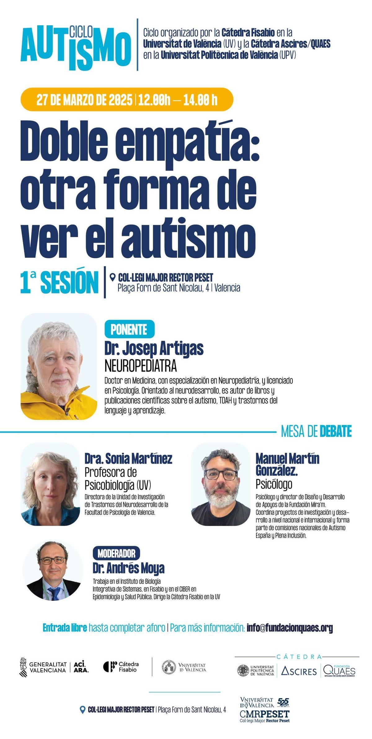 Cartel del Ciclo Autismo.