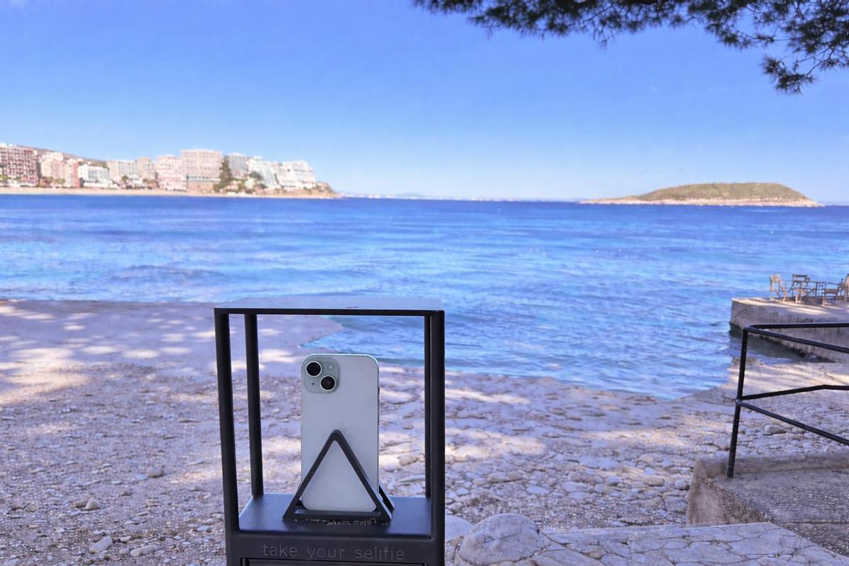 Uno de los puntos instalados en Magaluf para hacer 'selfies'.