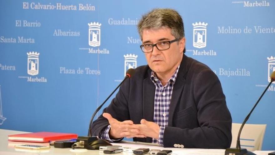 El portavoz del equipo de gobierno de Marbella, Javier Porcuna, ayer.