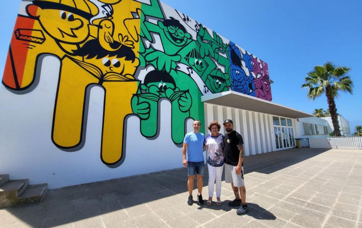 Mural por la alegría en la educación