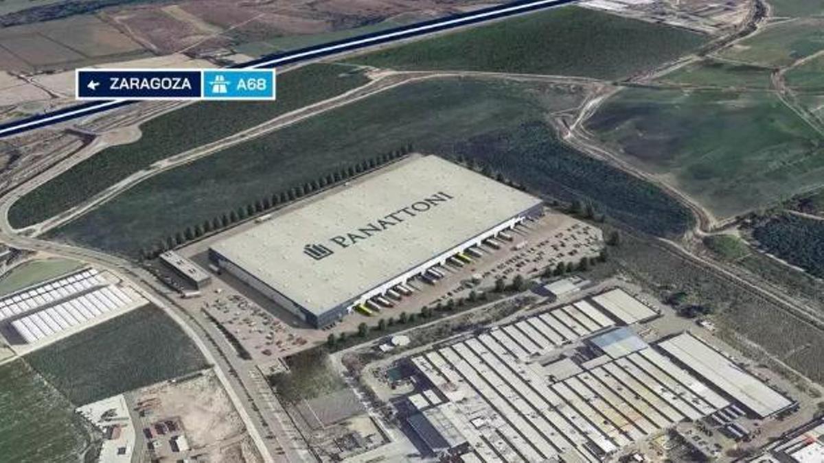 Recreación gráfica de la nave logística que Panatonni plantea levantar en el polígono Empresarium