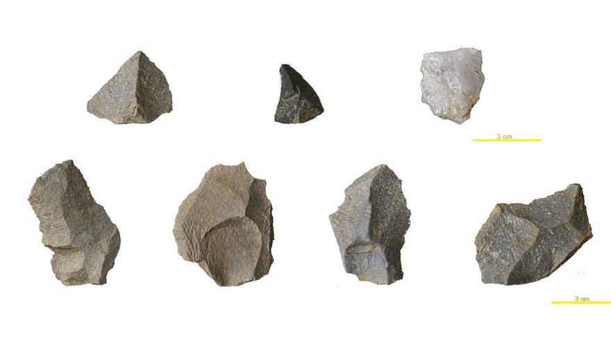 Herramientas encontradas en Cova de Eirós