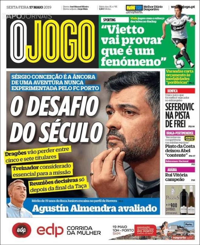 Portada O Jogo del 17 de mayo de 2019