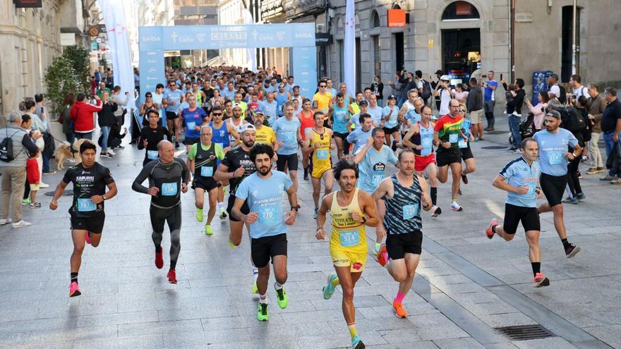 Inicio de la carrera séniorde 8 km en Príncipe.