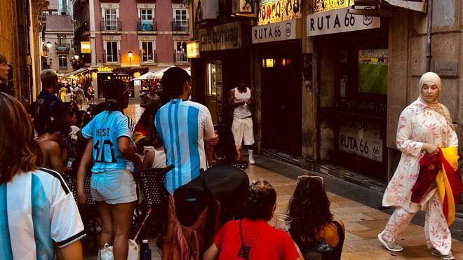 La colonia argentina, en Alicante, durante la final del Mundial
