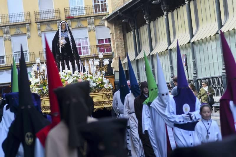 Acto de la Virgen de la Soledad ante el Cristo de la Cama