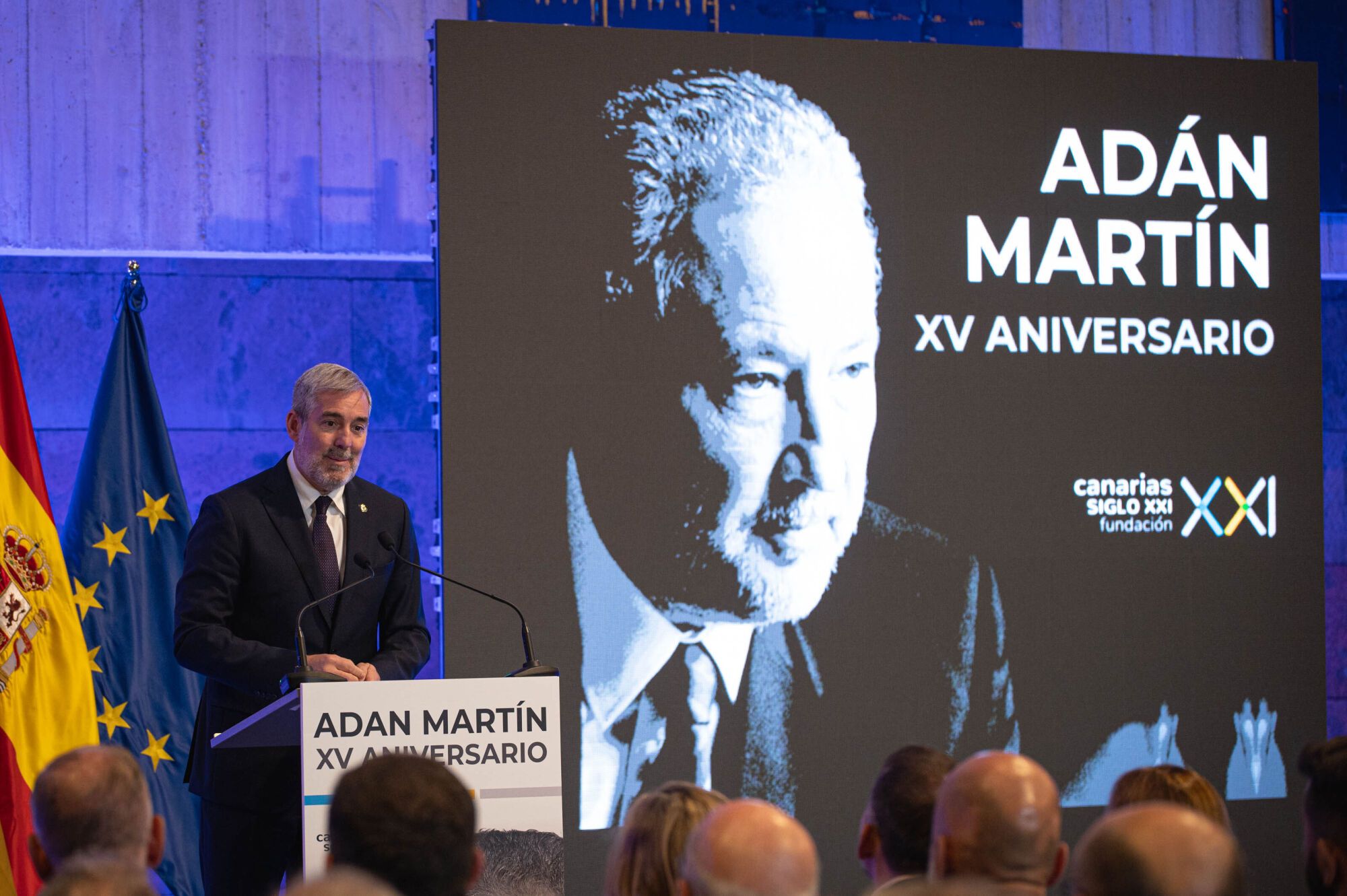 Acto de homenaje al expresidente de Canarias, Adán Martín, cuando se cumplen 15 años de su fallecimiento