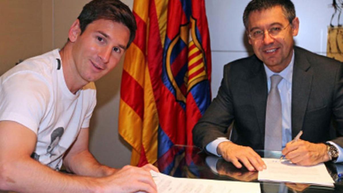 Messi ha firmado hoy su mejora de contrato