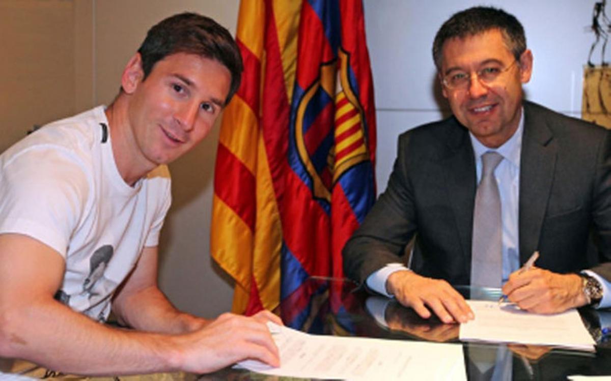 Messi ha firmado hoy su mejora de contrato
