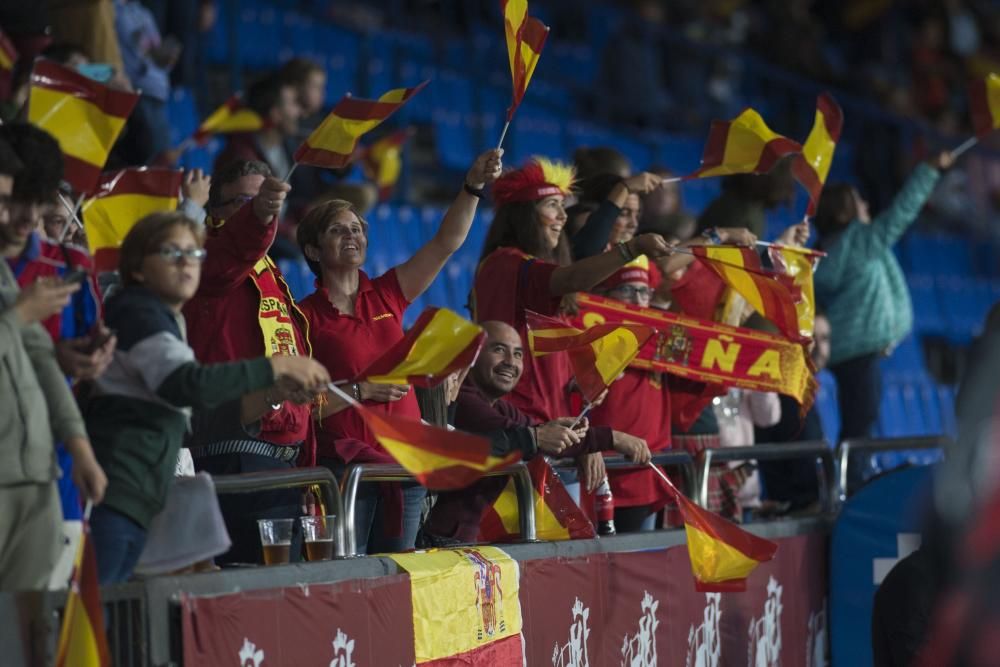 La selección española femenina, en Riazor