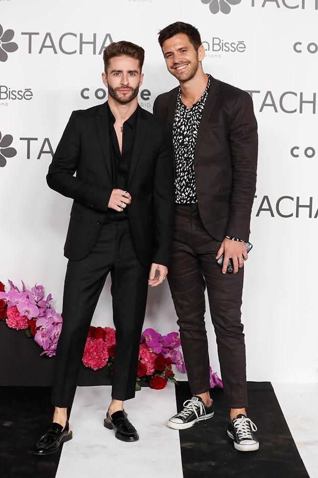 Pelayo y Andy McDougall en la fiesta aniversario de Tacha Beauty