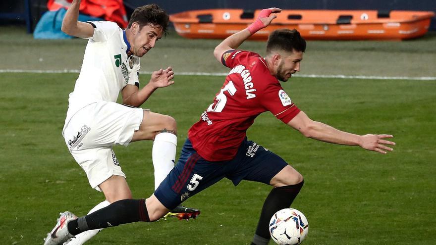 David García, en un momento del Osasuna-Getafe.