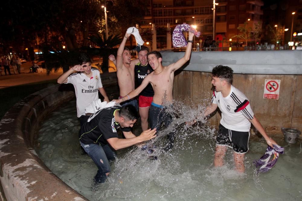 Celebración en Cartagena del triunfo del Madrid