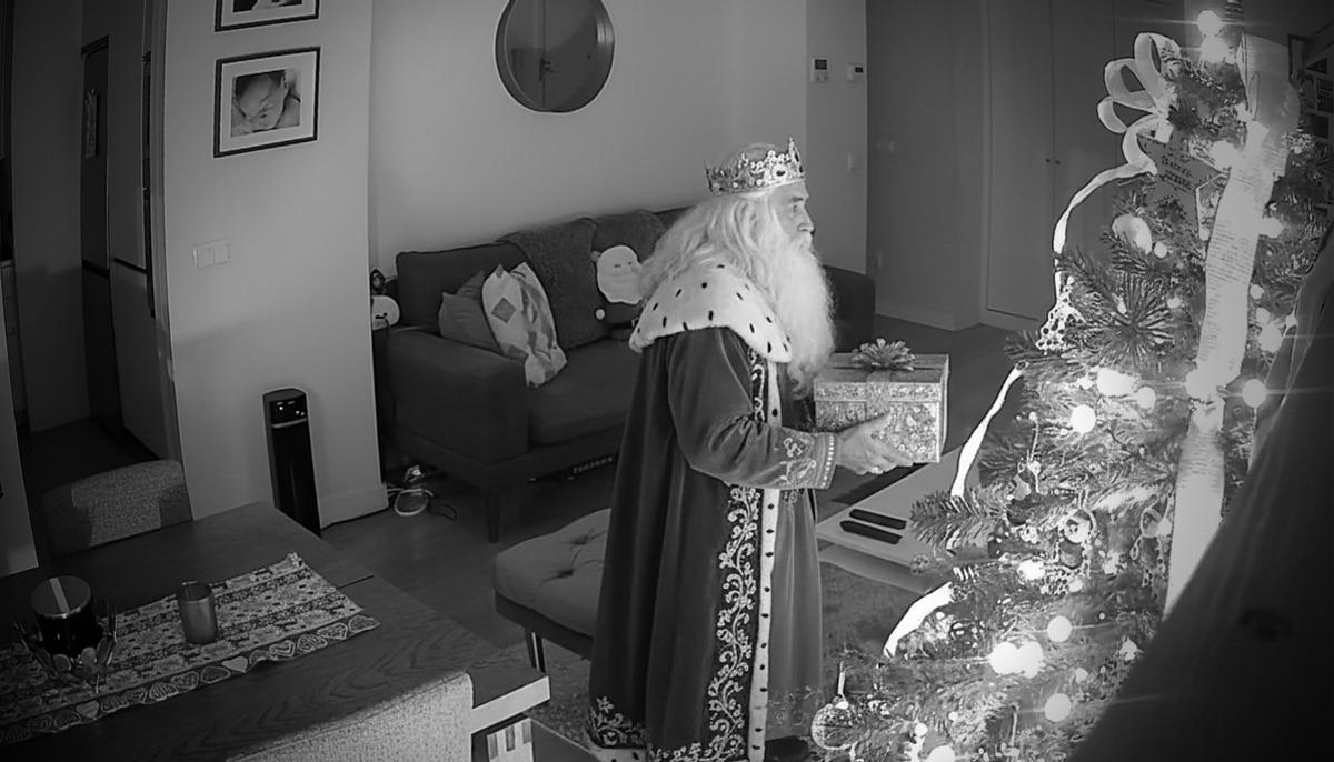 Un visitante muy navideño