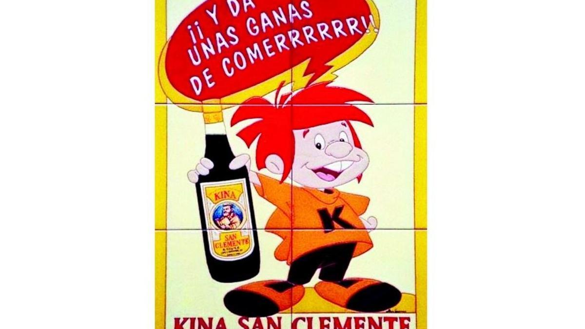 Kinito, un reclamo para los pequeños, protagonizaba la publicidad del vino quinado.