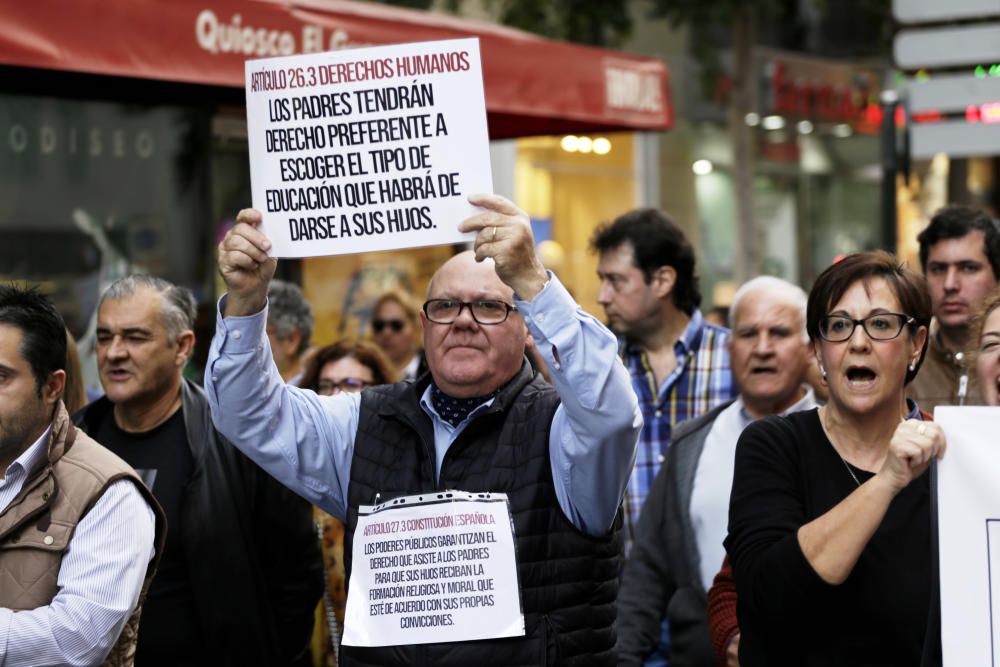 Protesta a favor del pin parental en Murcia