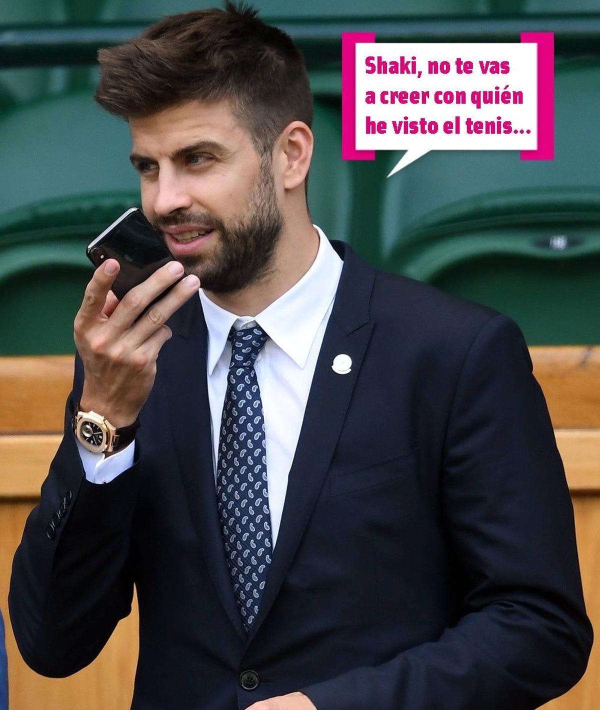 Nada más terminar, Piqué ha llamado a Shakira