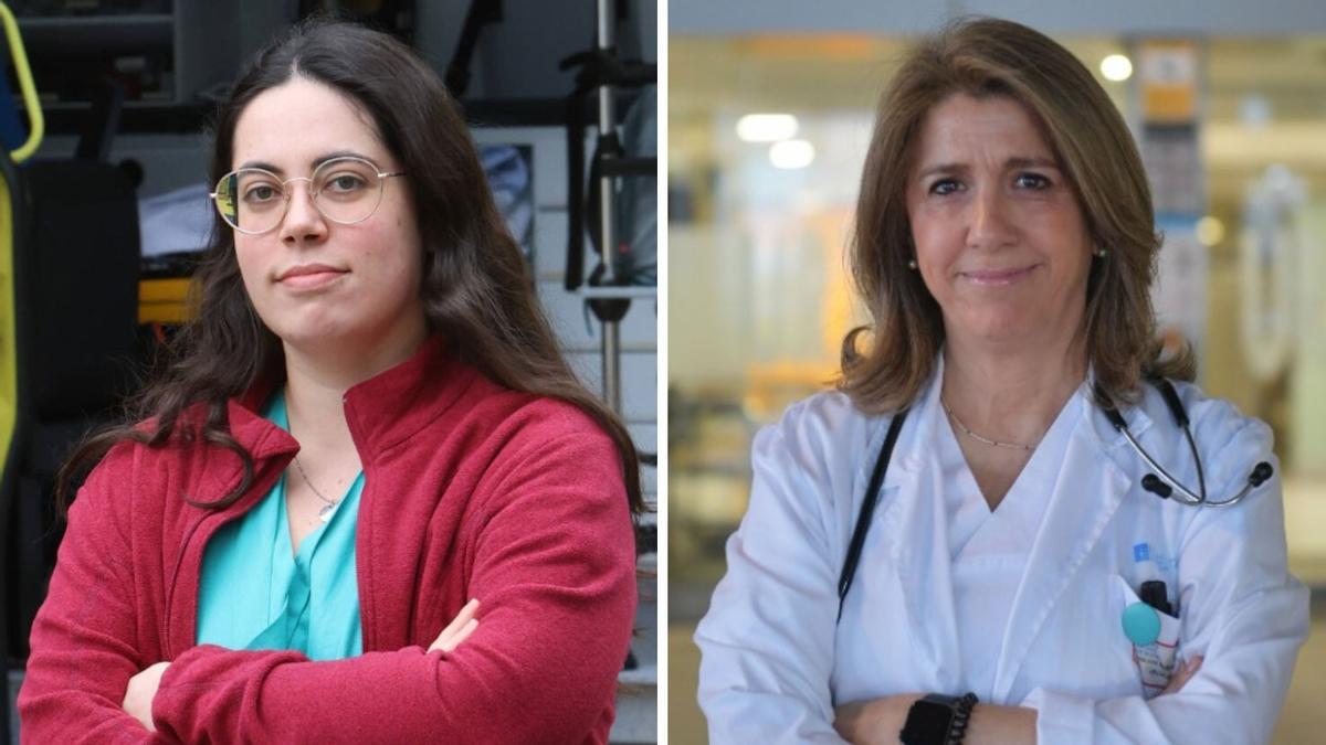 Irene Saura, a la derecha, y María José Doce, a la izquierda.