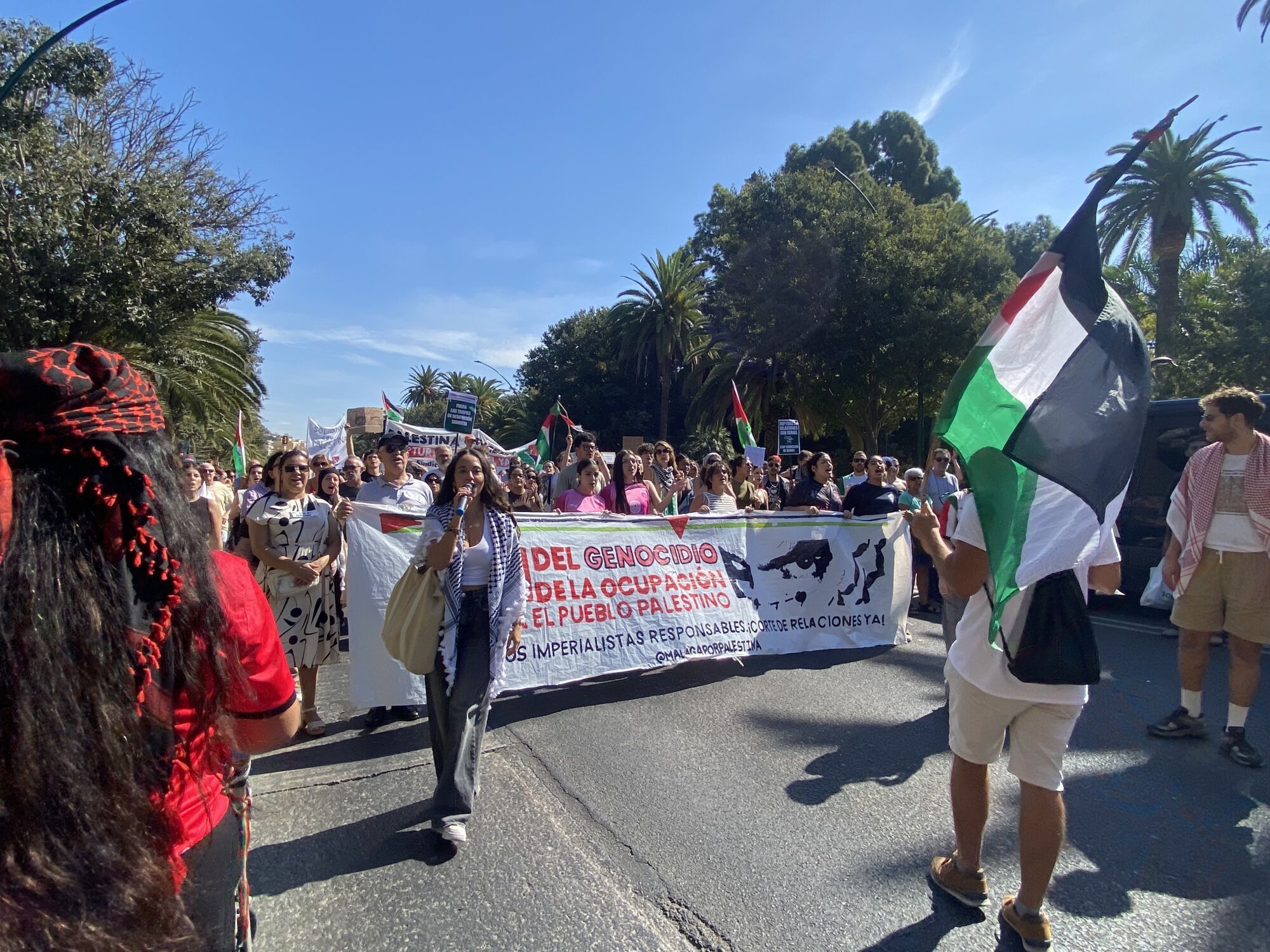 Manifestación en Málaga en favor del pueblo palestino