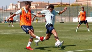 Vallejo, en un entrenamiento de la selección