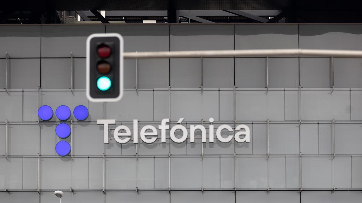Una imagen de la sede de Telefónica en Madrid.