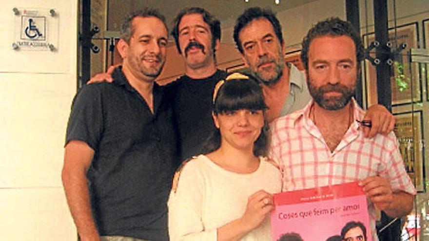 López, Carilla, Llobet, Vidal y Mas, ayer en el teatro.