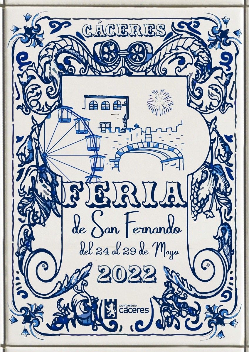 Cartel de la Feria de San Fernando de Cáceres 2022.