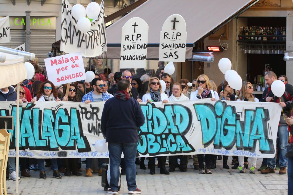 Marcha por una sanidad pública digna en Málaga