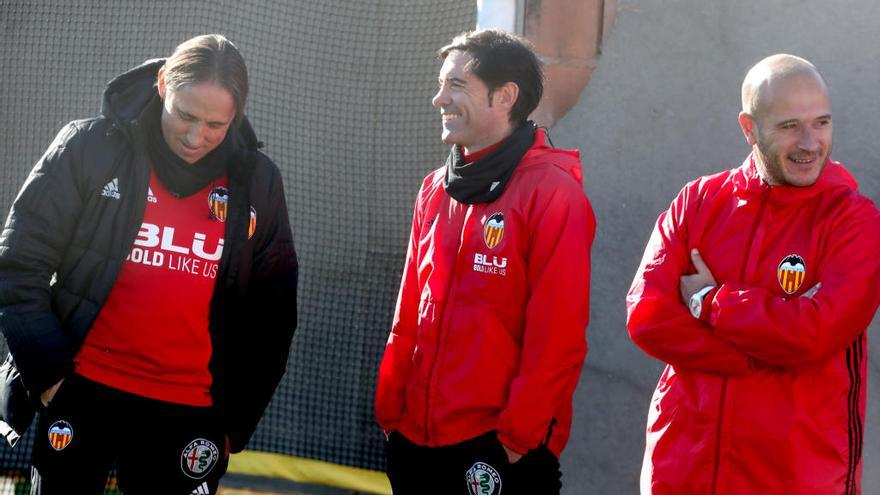 Marcelino, en un entrenamiento en diciembre.