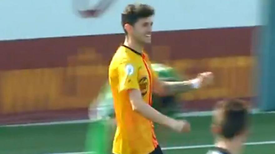 El golazo del hijo de Setién con el Sant Andreu que su padre fimaría para el Barça