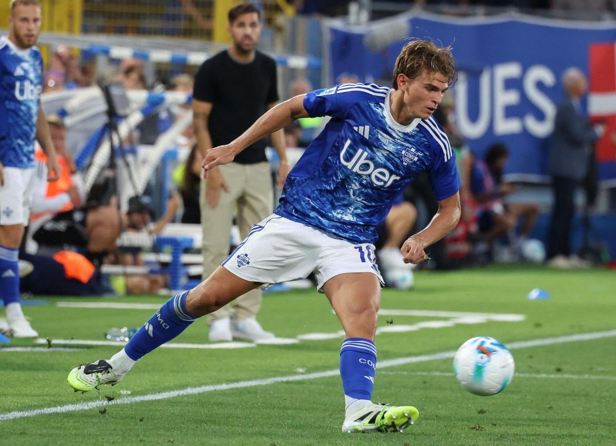 Nico Paz, en un partido con el Como