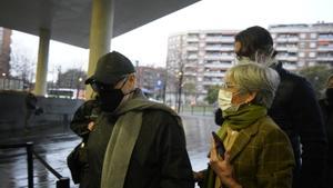 Josep María Mainat, a su llegada esta mañana a la Ciutat de la Justícia.