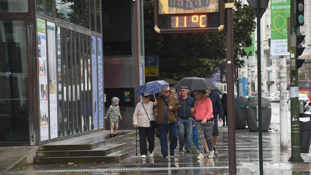 Día de lluvia esta semana en A Coruña.