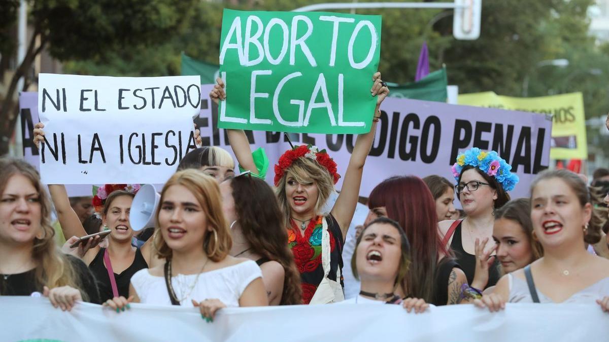 Una manifestación con motivo del Día Internacional por la Despenalización del Aborto.