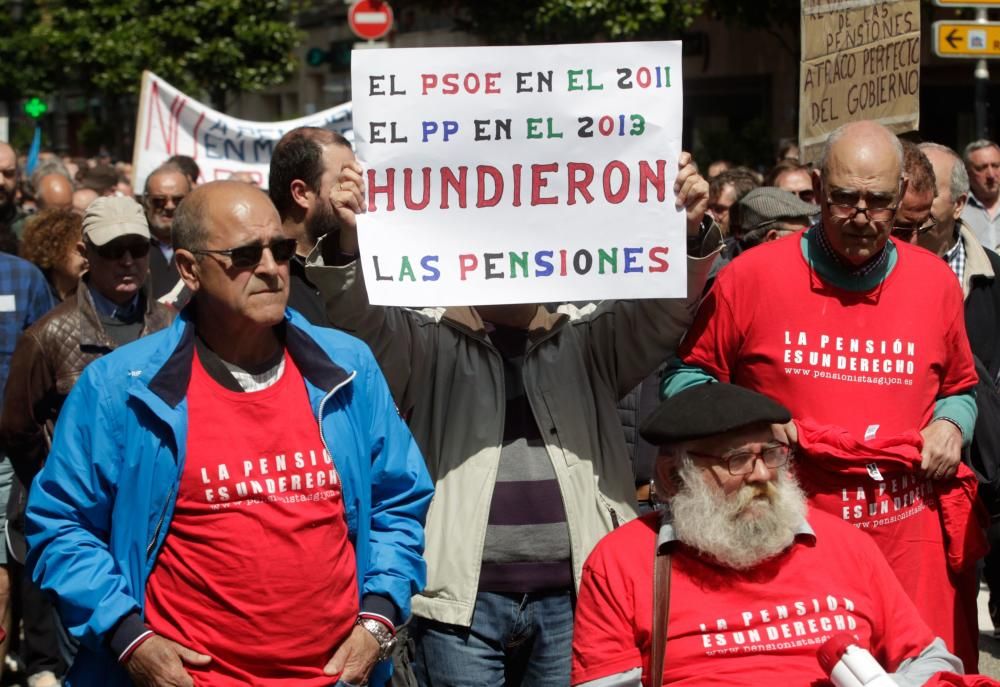 Manifestación de los pensionistas en Oviedo