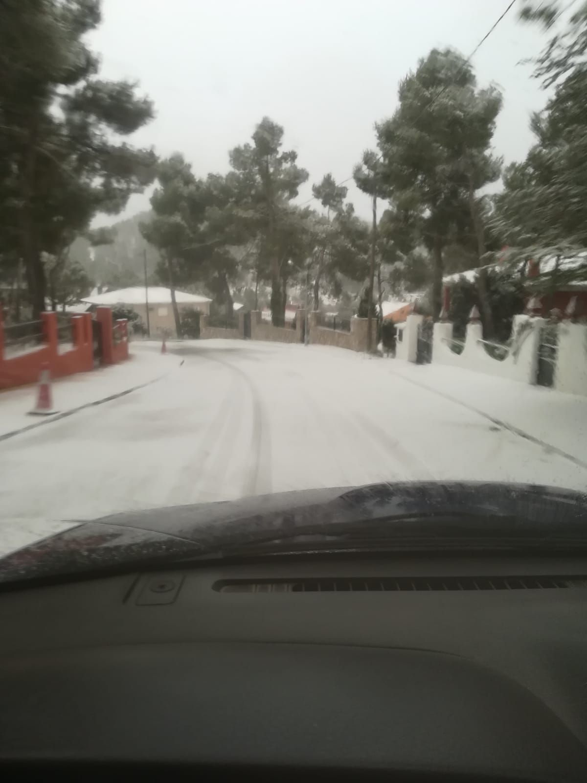 Nieve en Requena y Utiel