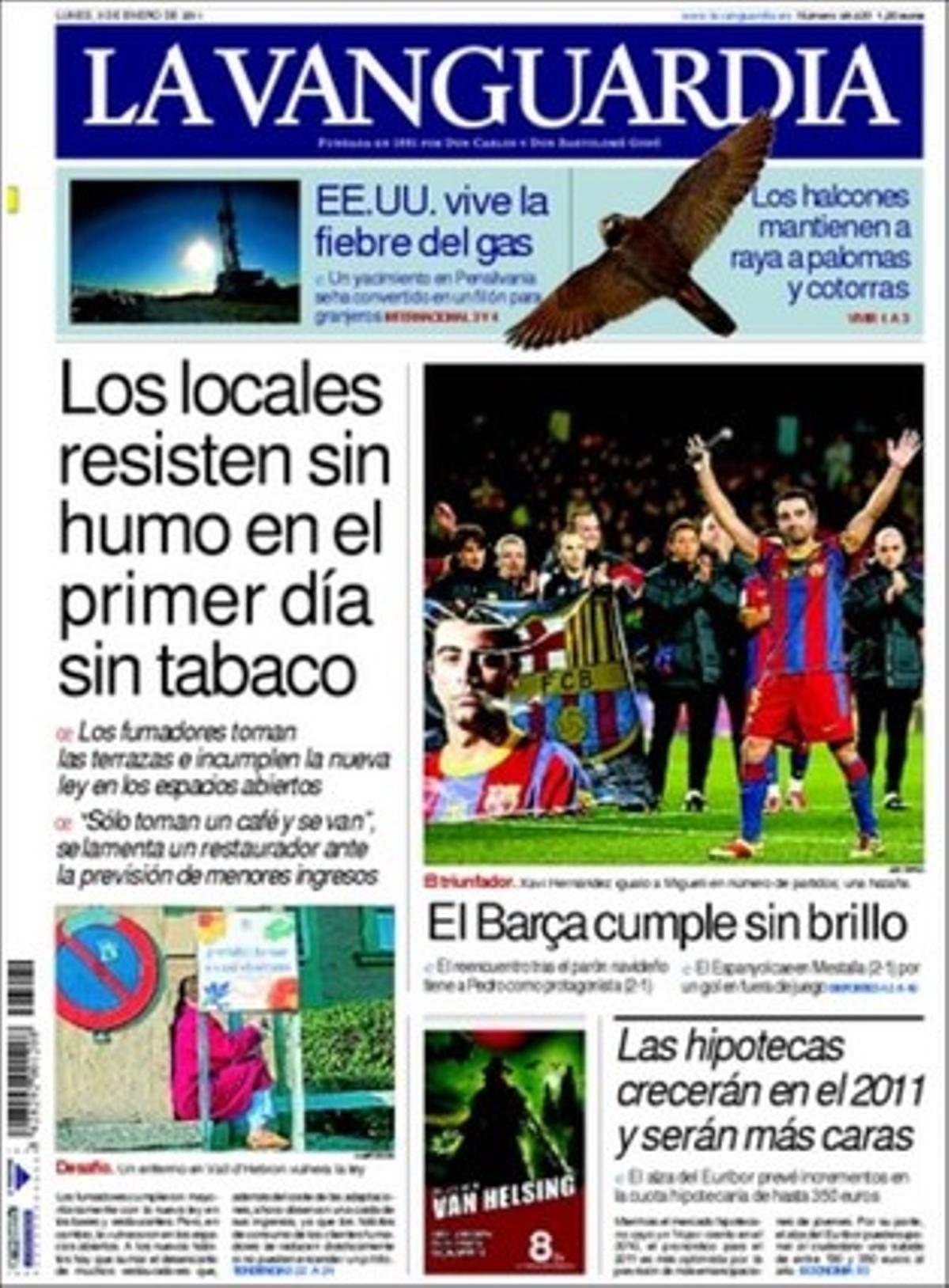 ’La Vanguardia’ destaca a més que la fiscalia investiga l’Ajuntament de Roses, que Espanya va arribar al 2010 a un consum rècord de televisió: 234 minuts per persona al dia; i que la banca pren la iniciativa en el procés de reconversió de les caixes d’estalvis.