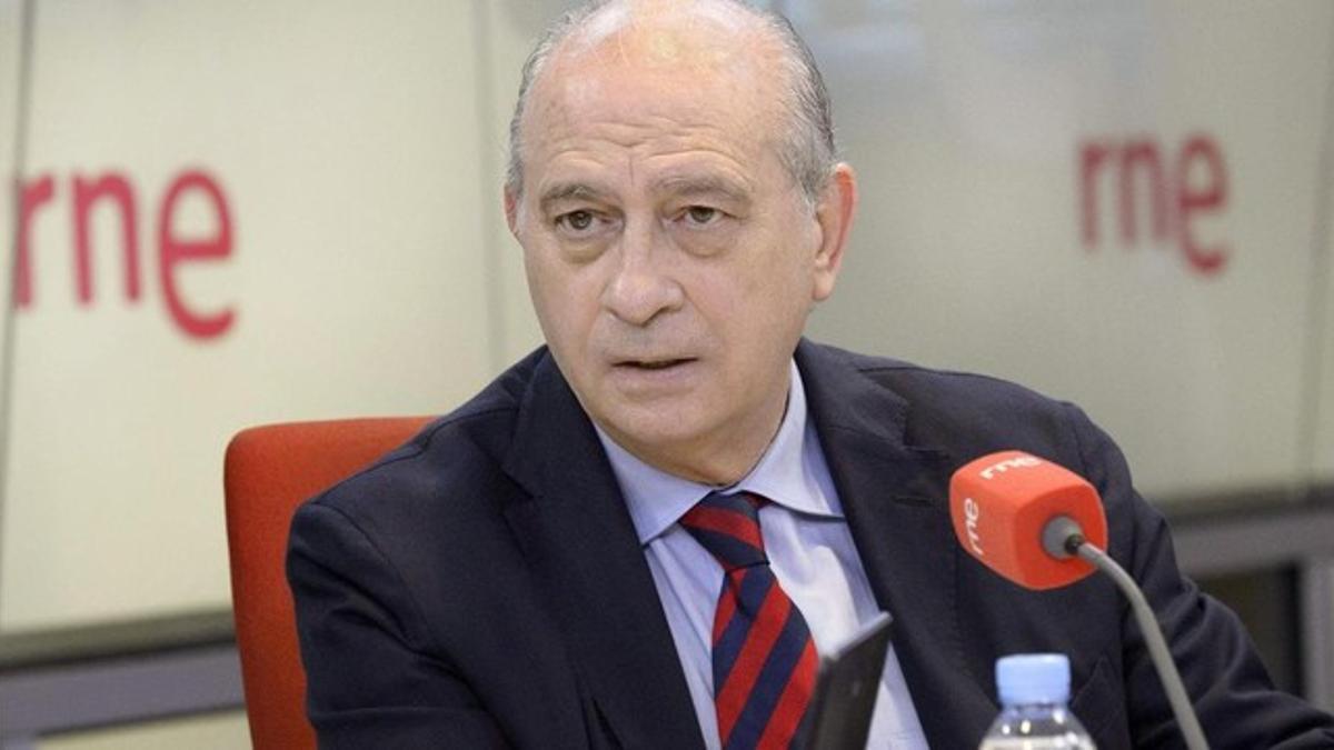 El ministro del Interior, Jorge Fernández Díaz, este jueves, 17 de septiembre, en RNE.