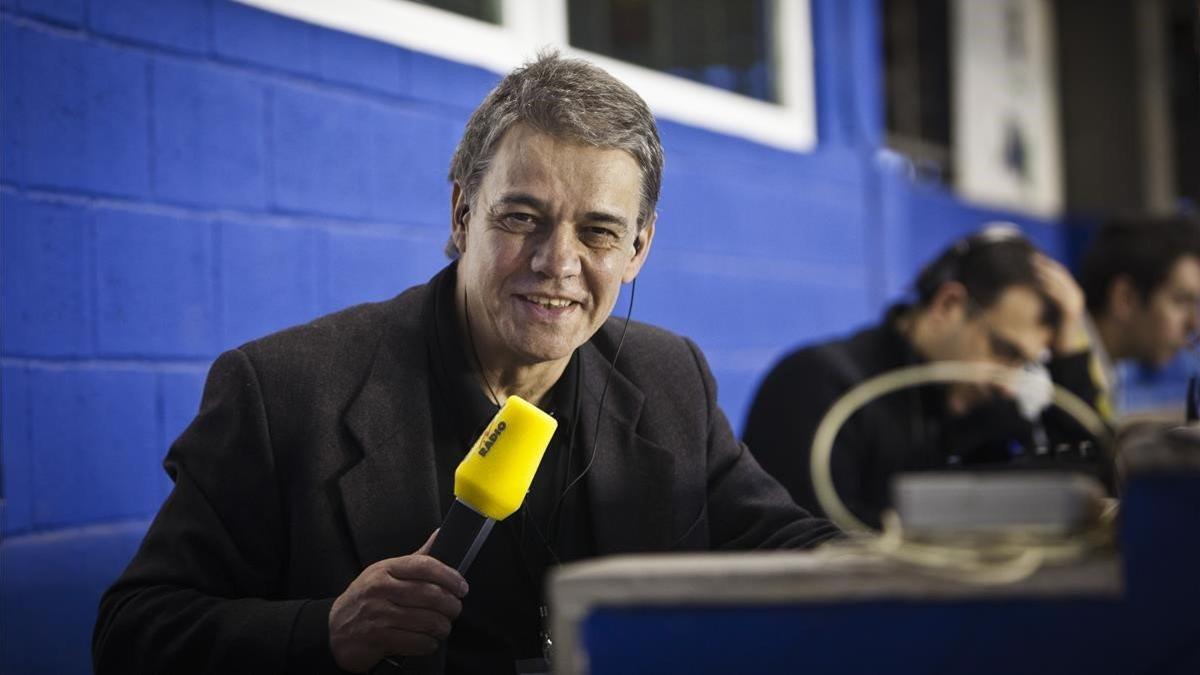 Joaquim Maria Puyal, en el estadio Ciutat de València, en el 2012