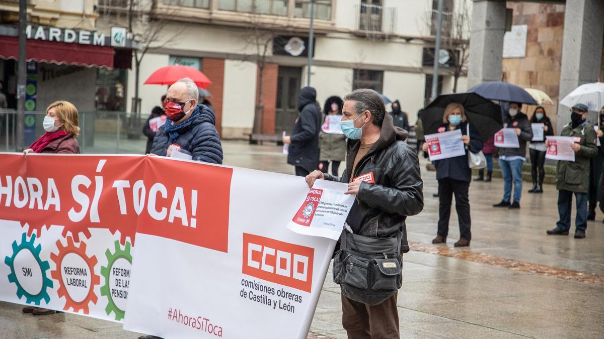 Un momento de la manifestación de hoy.