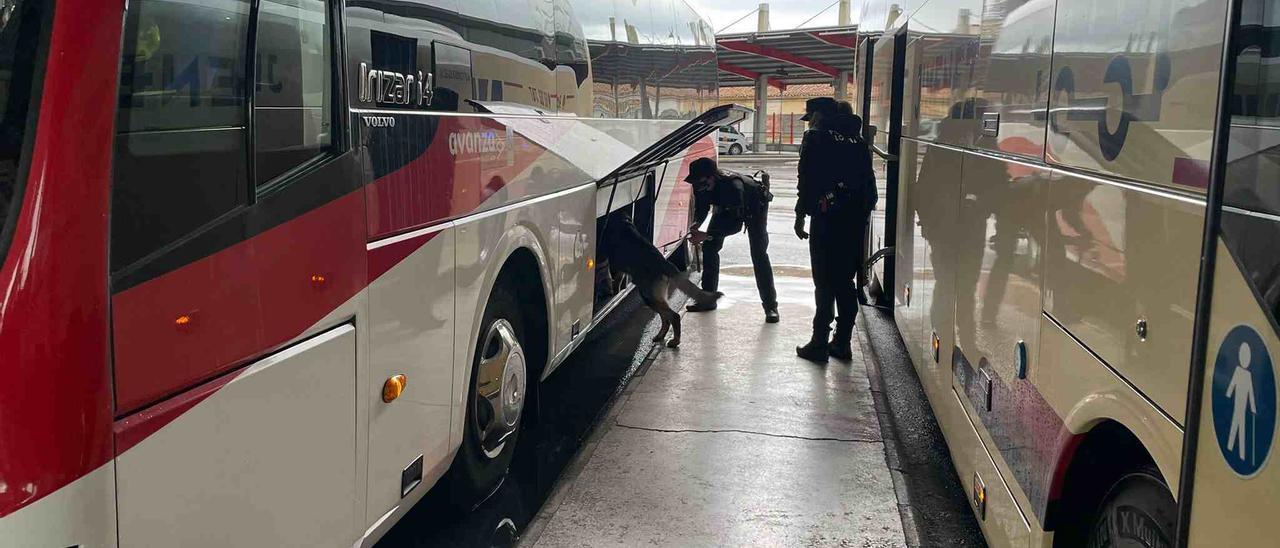 Vigilancia policial en autobuses por el cierre perimetral