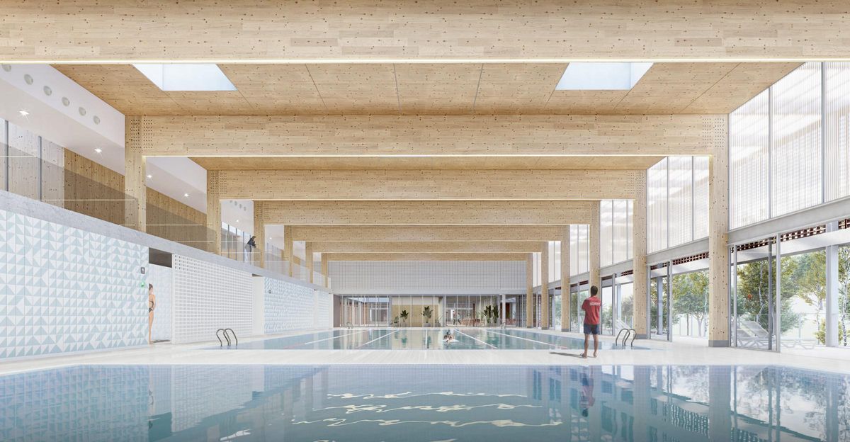 Render de la Piscina Riusec de Cerdanyola del Vallès