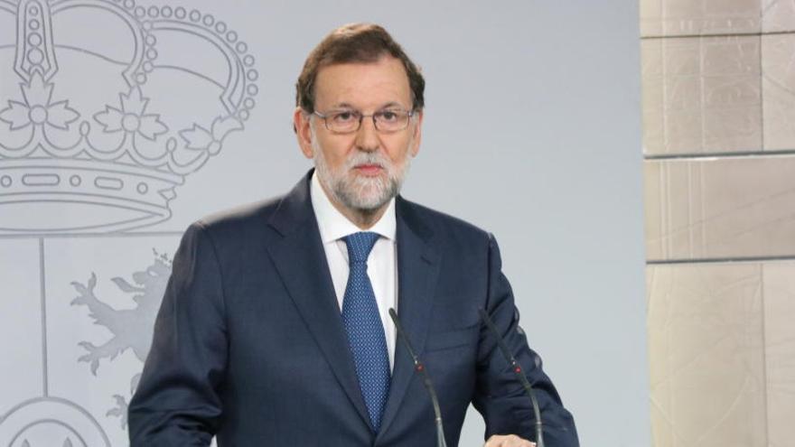 Rajoy, en roda de premsa després del Consell de Ministres extroardinari.