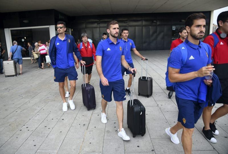 Llegada del Real Zaragoza desde Almería