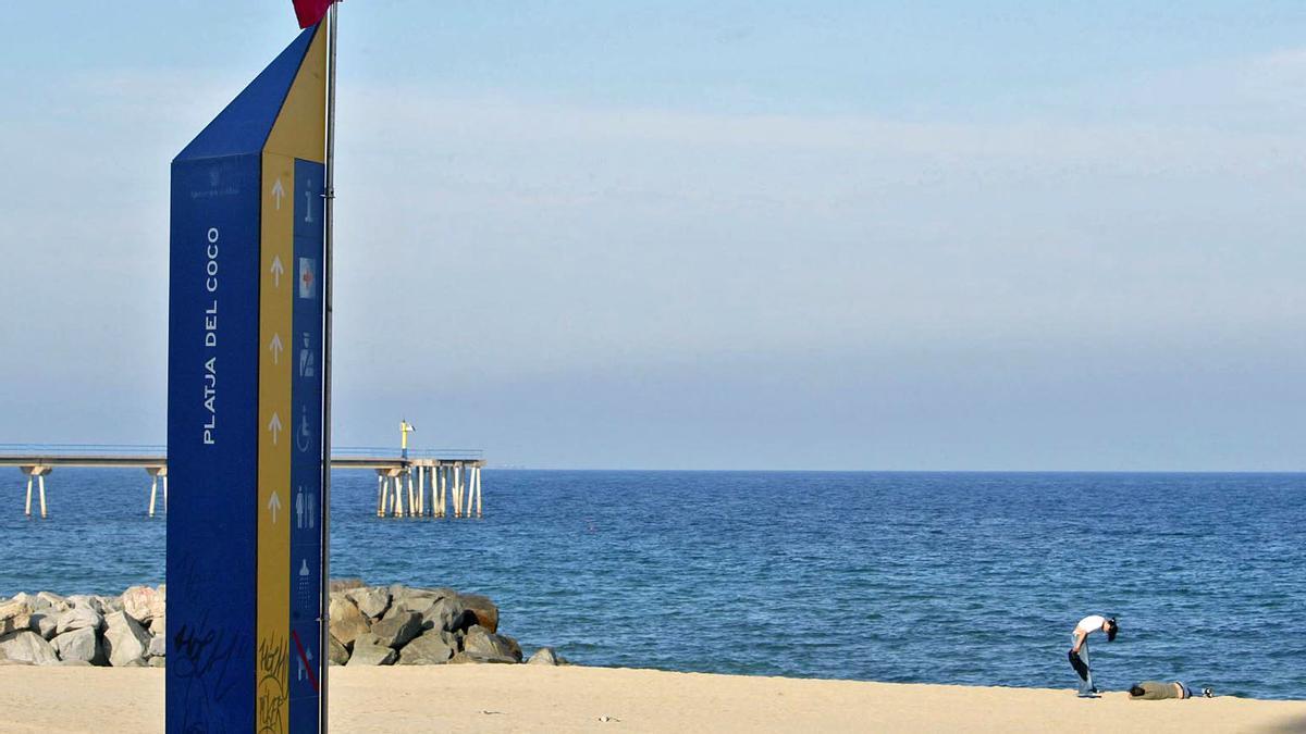 Playa del coco en Badalona